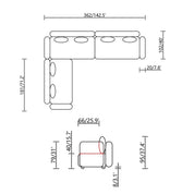 Antonio White Modern Sectional
