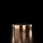 Bottini Large Coffee Round Brushed Rose Gold And Black Front