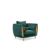 Cerchio Gold Green Luxury Sofa Set