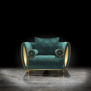 Cerchio Gold Green Modern Sofa Set