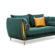 Cerchio Gold Green Modern Sofa Set