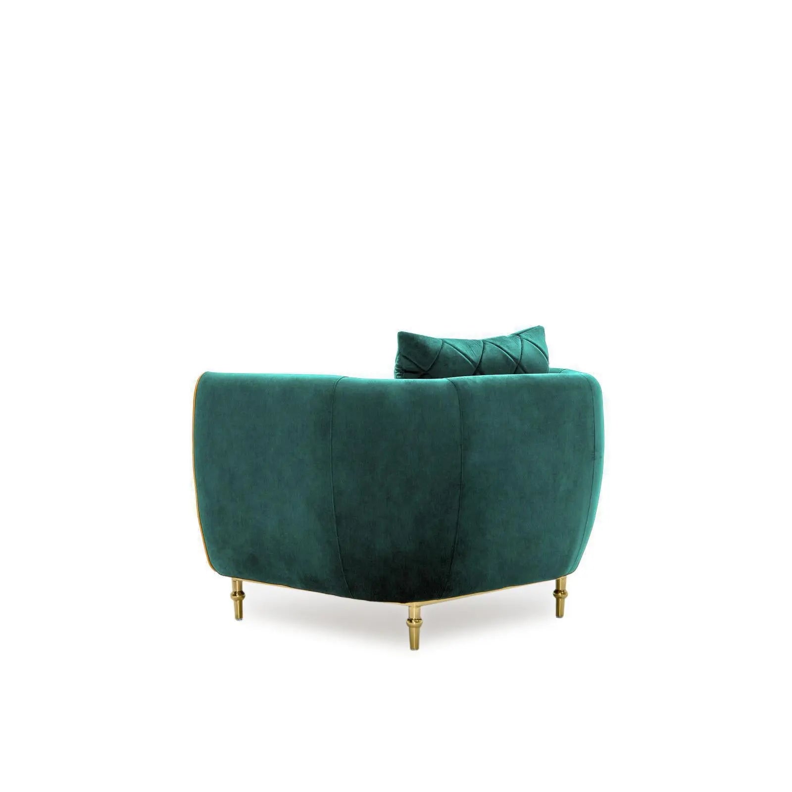 Cerchio Gold Green Modern Sofa Set