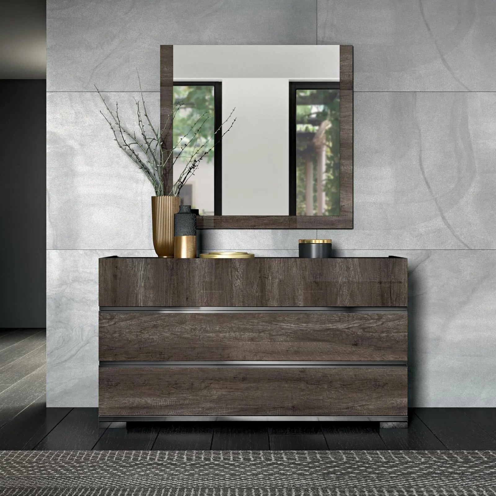 Dea Vintage Oak Modern Dresser