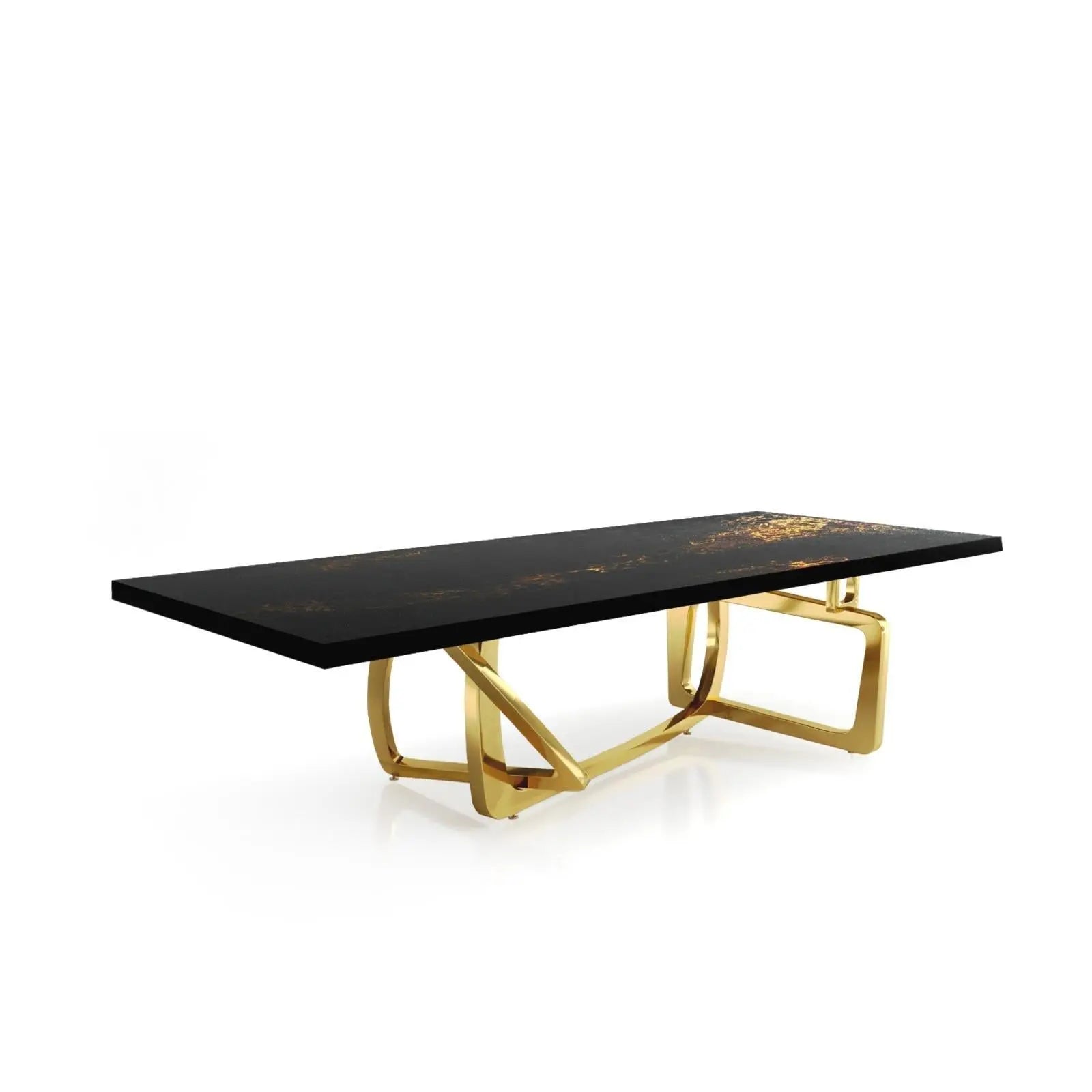 Coffee Table Flow Titanium Gold Art Top Coffee Tables Roberto Grassie