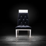 Gianna Silver Black Modern Dining Chair