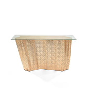 Glacier Rose Gold Polished Stainless Steel Base Stylish Console Table RG