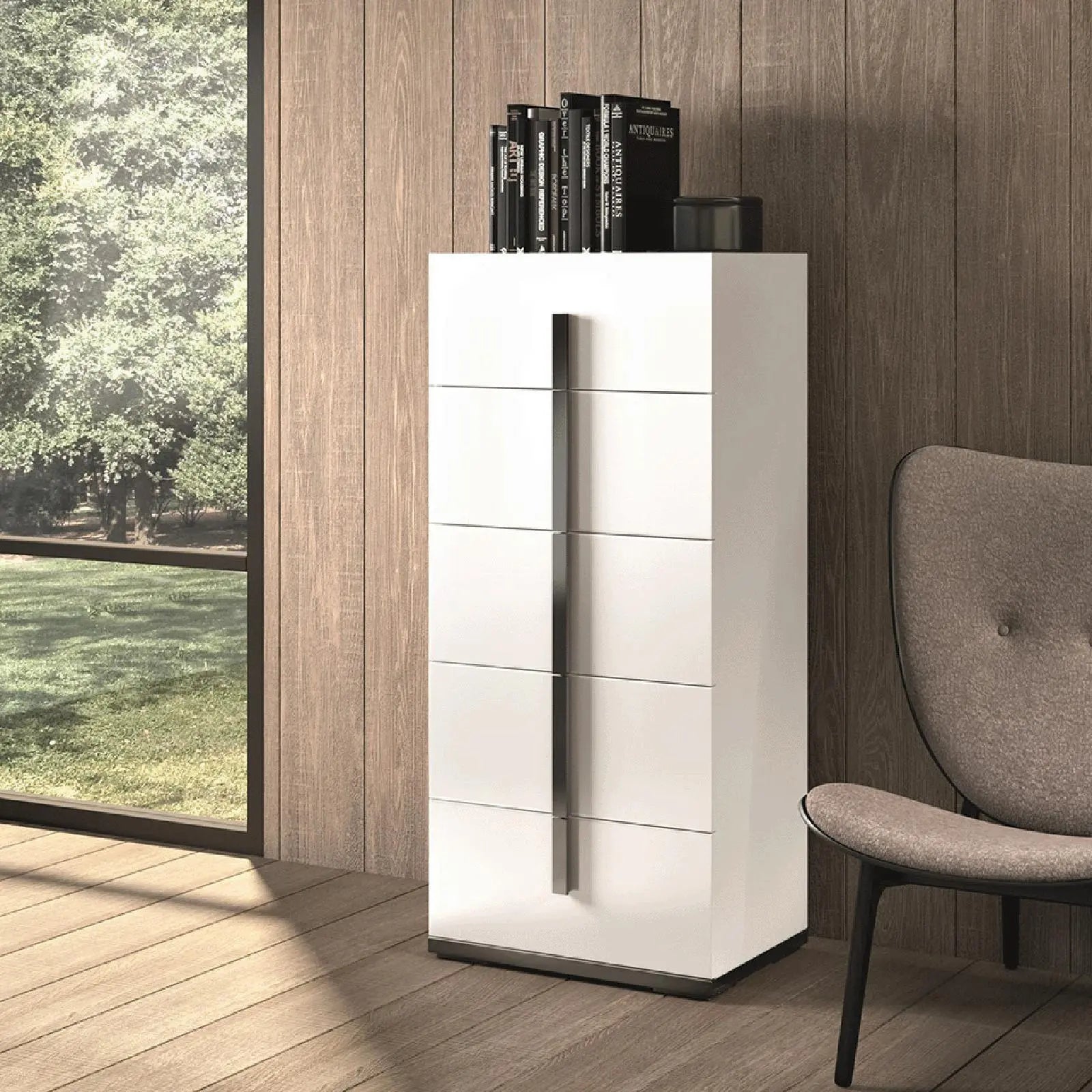 Mara White Modern Chest