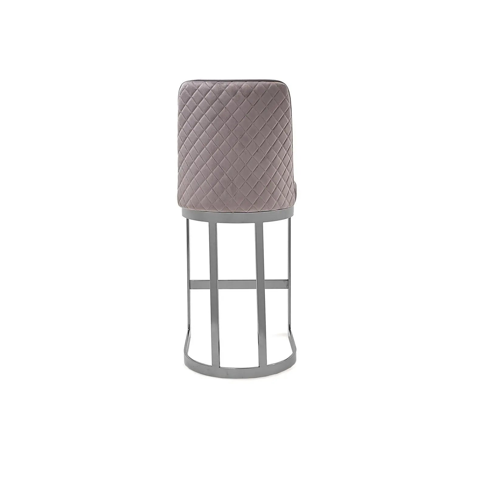 Mariella Silver Gray Counter Modern Bar Stool