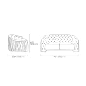 Massimo Lux Brushed Titanium Gold Sofa Set | Black - My Store--Sofa Set