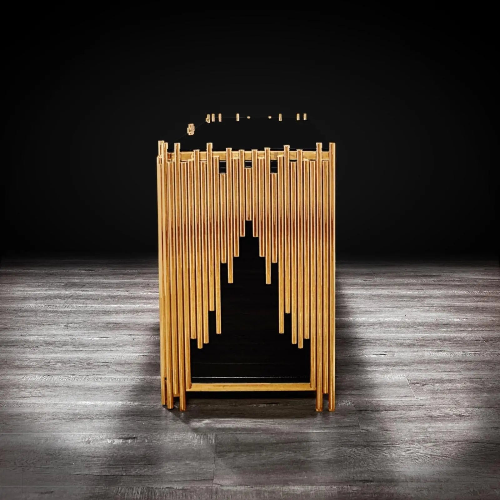 Mauris Door Titanium Gold Brushed Stainless Steel Base Luxury Buffet