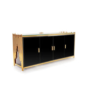 Mauris Door Titanium Gold Brushed Stainless Steel Base Stylish Buffet