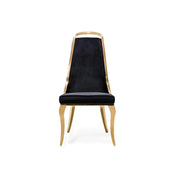 Milano Brushed Titanium Gold Dining Chair