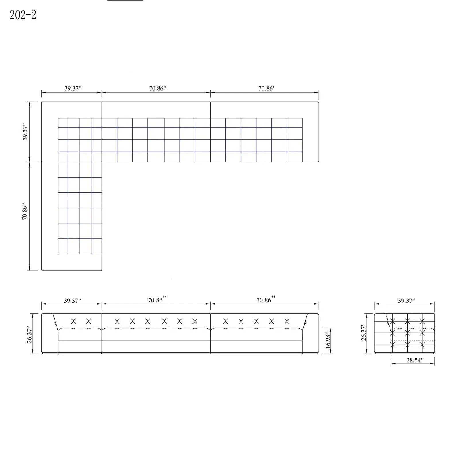 Mino Ivory Ax Sectional