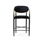 Roubi Brushed Chg Black Counter Stool