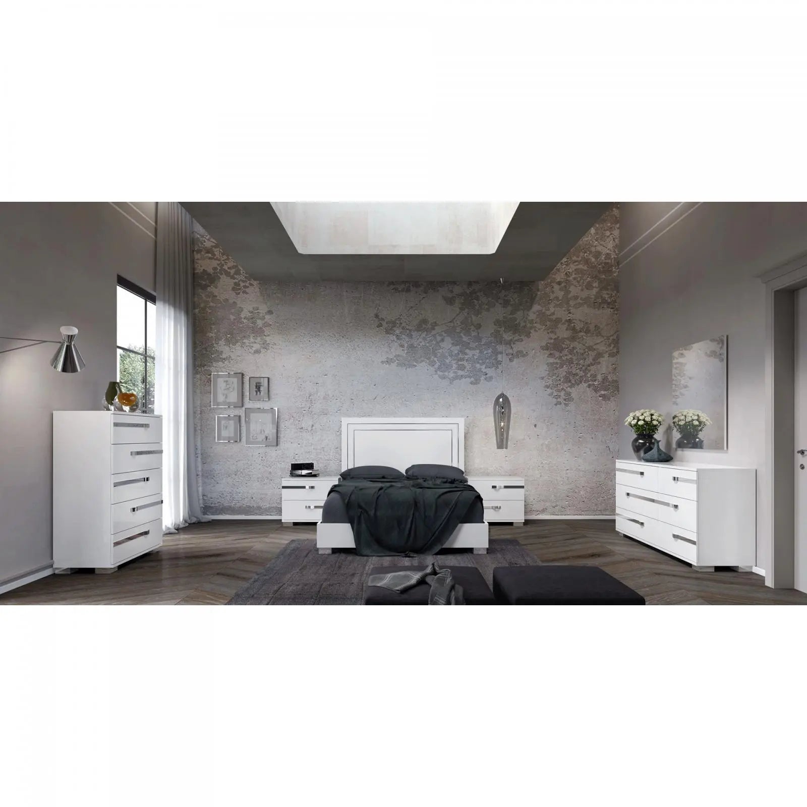 Volare White Modern Chest